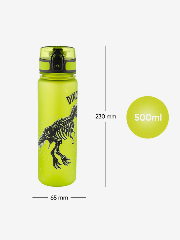 BAAGL  Zelená tritanová láhev na pití dinosaurs, 500 ml Baagl