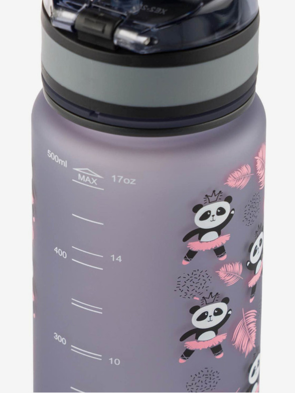 BAAGL  Šedá tritanová láhev na pití panda, 500 ml Baagl