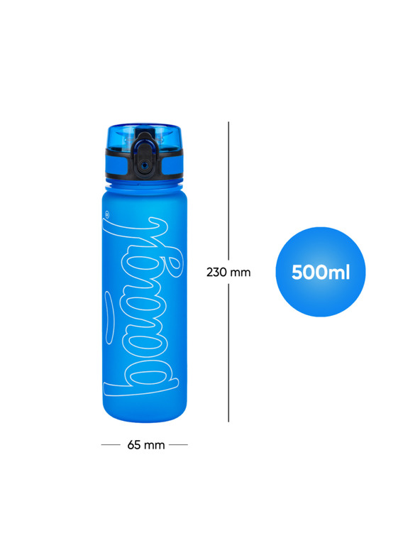 BAAGL  Modrá tritanová láhev na pití logo - modrá, 500 ml Baagl