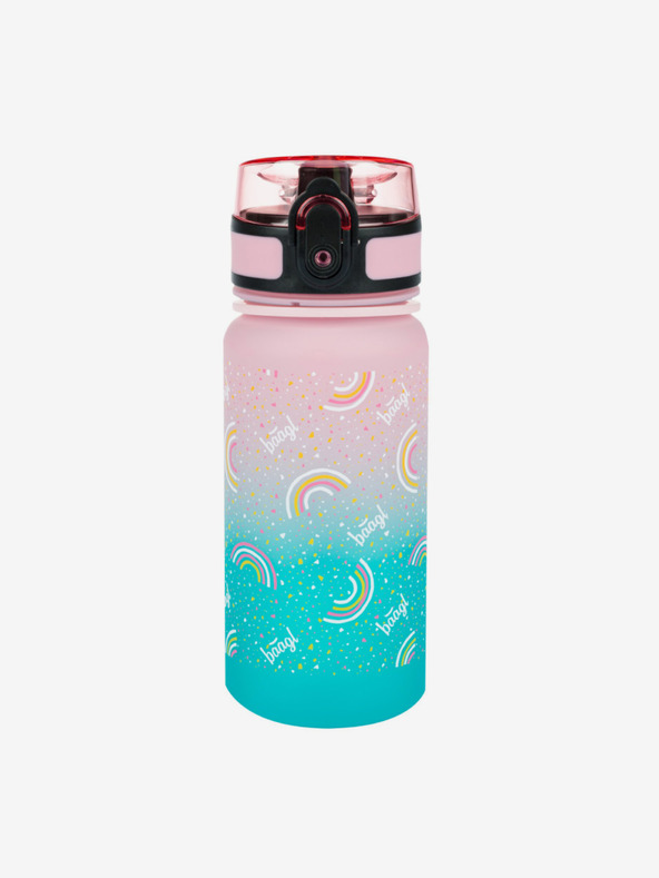 BAAGL  Růžová tritanová láhev na pití gradient duha, 350 ml Baagl