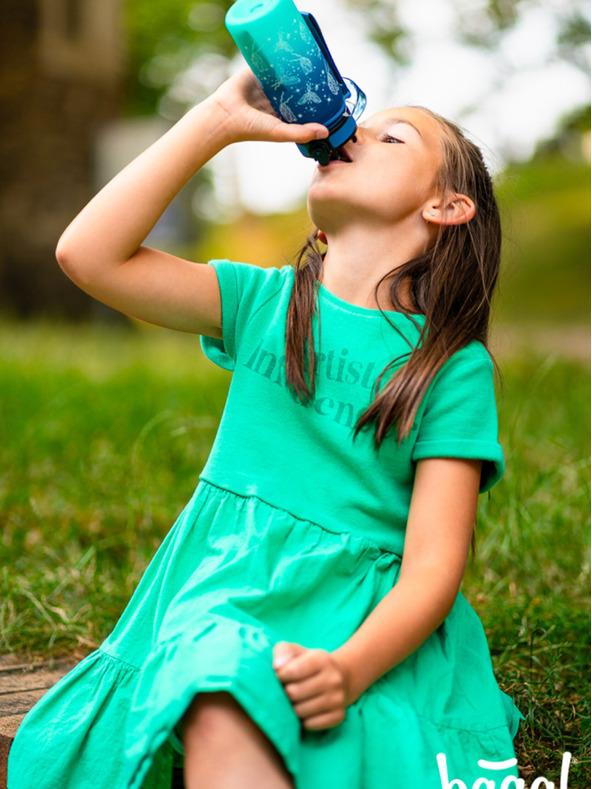 BAAGL  Modrá tritanová láhev na pití gradient motýl, 350 ml Baagl