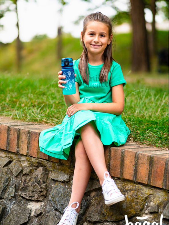 BAAGL  Modrá tritanová láhev na pití gradient motýl, 350 ml Baagl