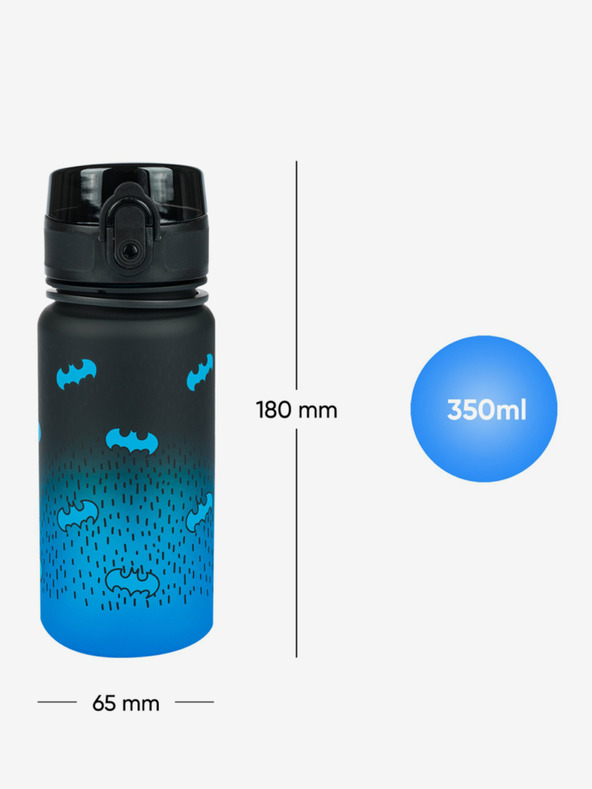 BAAGL  Černá tritanová láhev na pití gradient batman blue, 350 ml Baagl