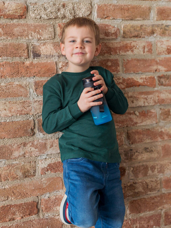 BAAGL  Černá tritanová láhev na pití gradient batman blue, 350 ml Baagl