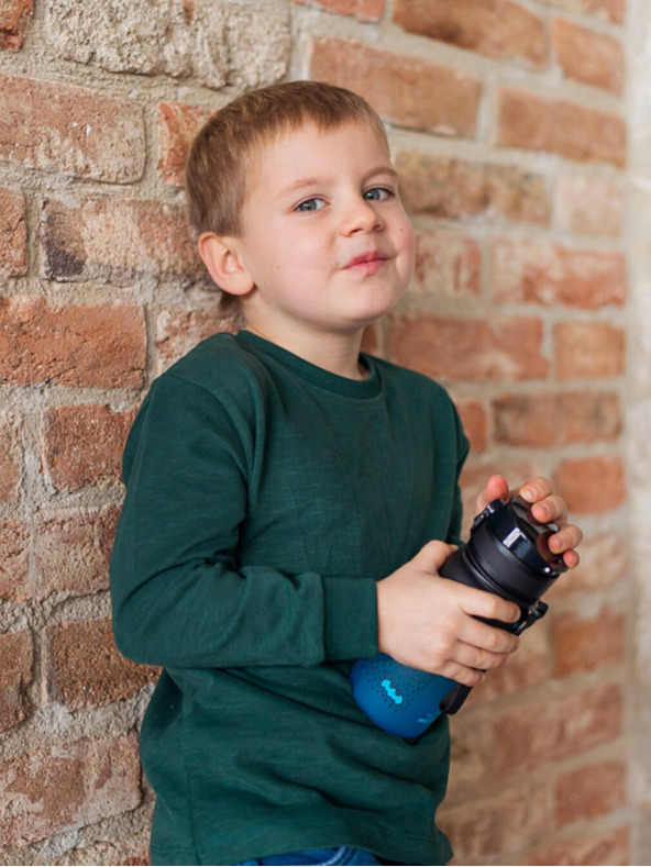 BAAGL  Černá tritanová láhev na pití gradient batman blue, 350 ml Baagl