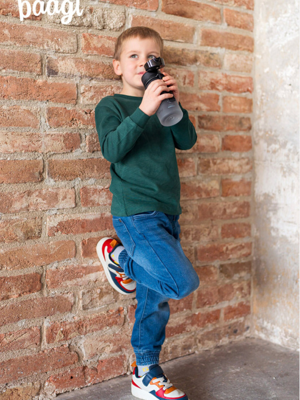 BAAGL  Černá tritanová láhev na pití gradient vlk, 350 ml Baagl