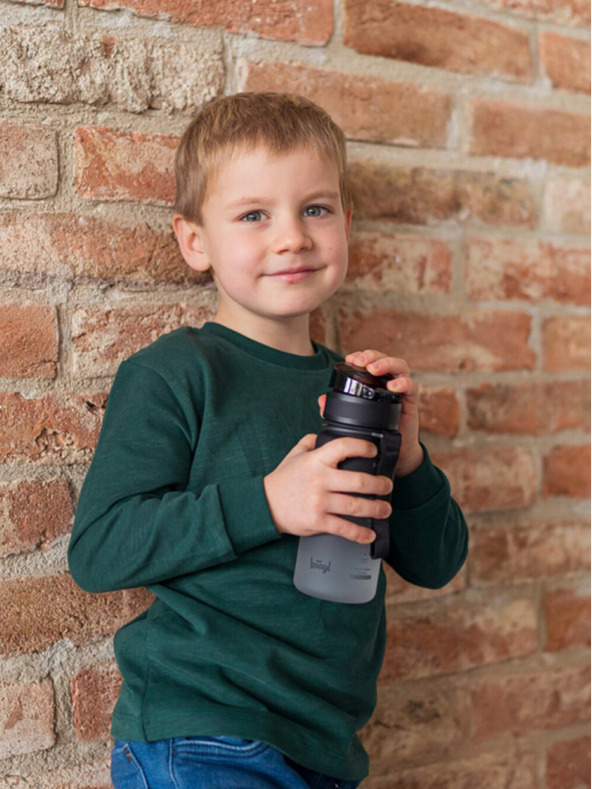 BAAGL  Černá tritanová láhev na pití gradient vlk, 350 ml Baagl