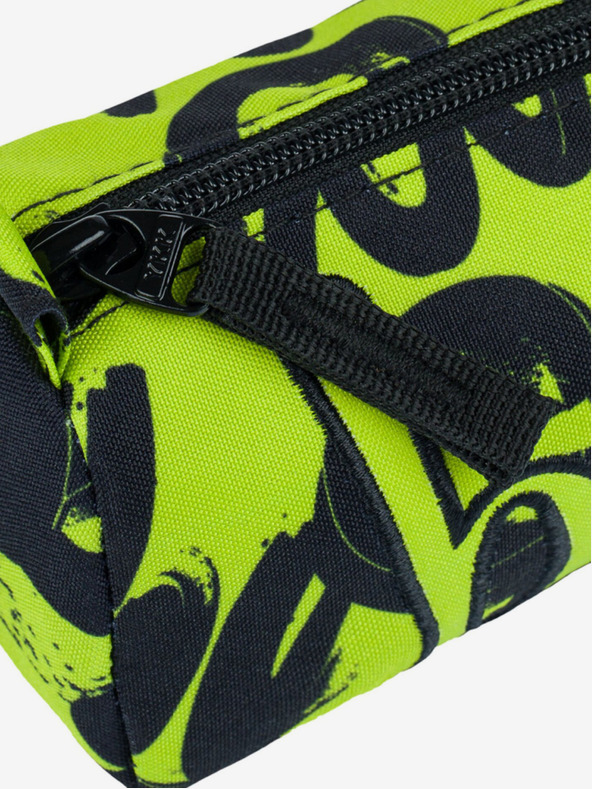 BAAGL  Černé studentské pouzdro lime Baagl