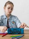 BAAGL  Modré studentské pouzdro ocean Baagl