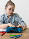 BAAGL  Modré studentské pouzdro ocean Baagl