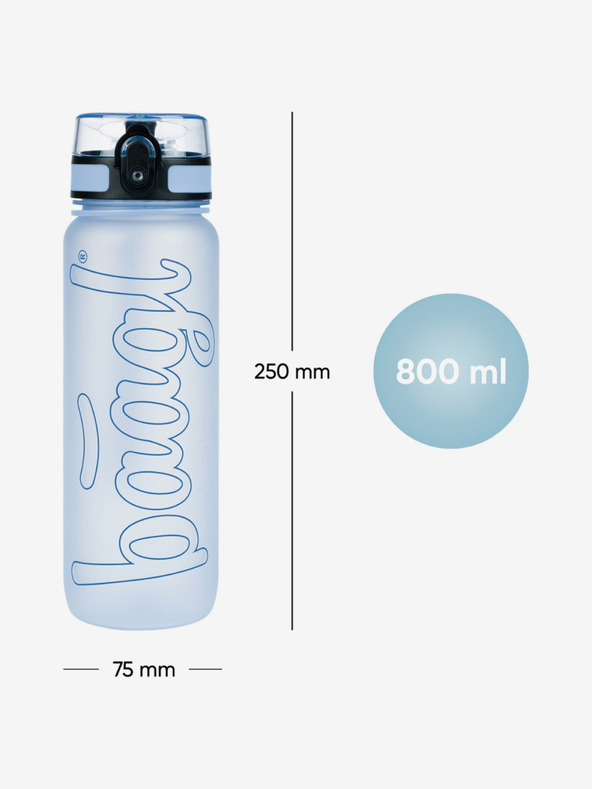 BAAGL  Modrá tritanová láhev na pití dust blue, 800 ml Baagl