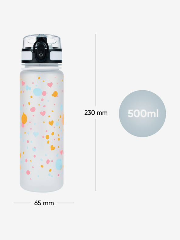 BAAGL  Bílá tritanová láhev na pití mazlíčci, 500 ml Baagl