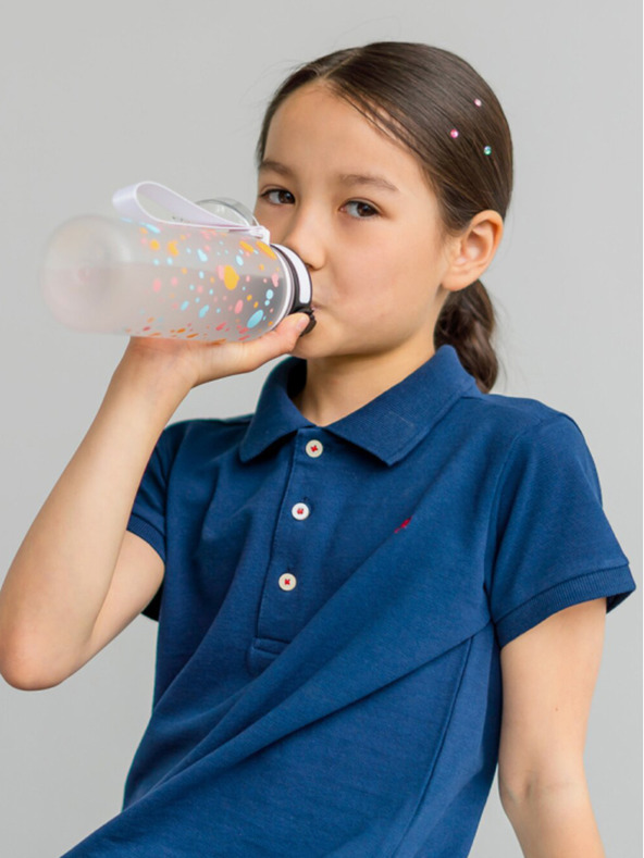 BAAGL  Bílá tritanová láhev na pití mazlíčci, 500 ml Baagl