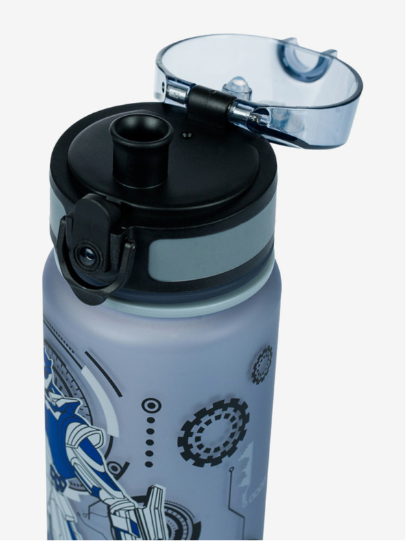 BAAGL  Šedá tritanová láhev na pití roboti, 500 ml Baagl