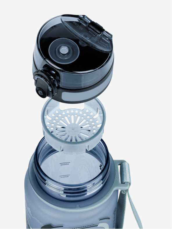 BAAGL  Šedá tritanová láhev na pití roboti, 500 ml Baagl