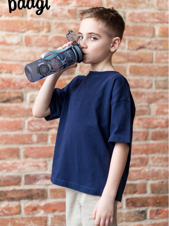 BAAGL  Šedá tritanová láhev na pití roboti, 500 ml Baagl