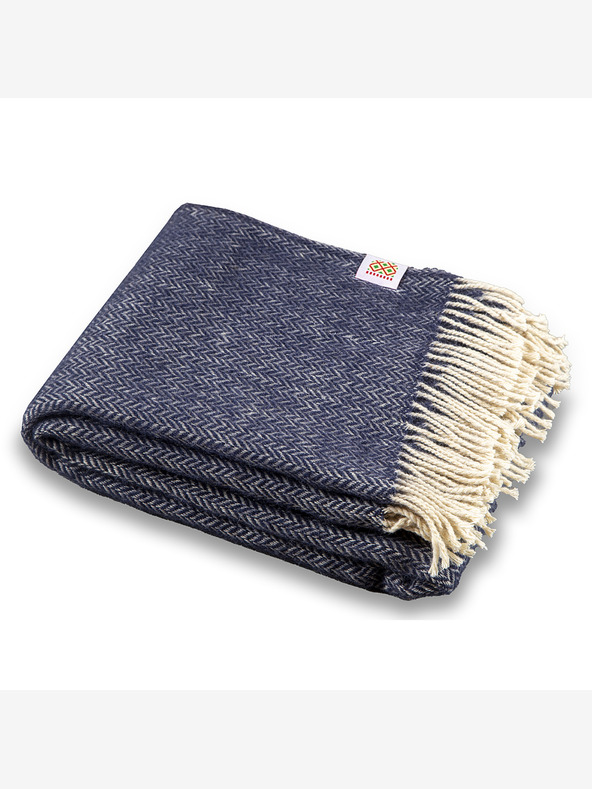 Balkanova Vlněná deka Elma VII - půlnoční modř