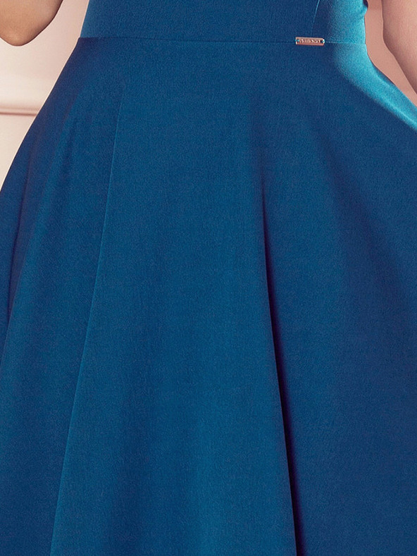 numoco Šaty - srdcovitý výstřih - barva moře Numoco