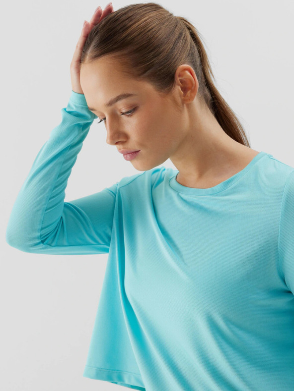4F Dámské sportovní rychleschnoucí tričko s dlouhými rukávy loose 4F