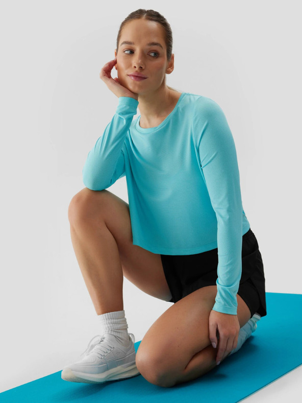 4F Dámské sportovní rychleschnoucí tričko s dlouhými rukávy loose 4F