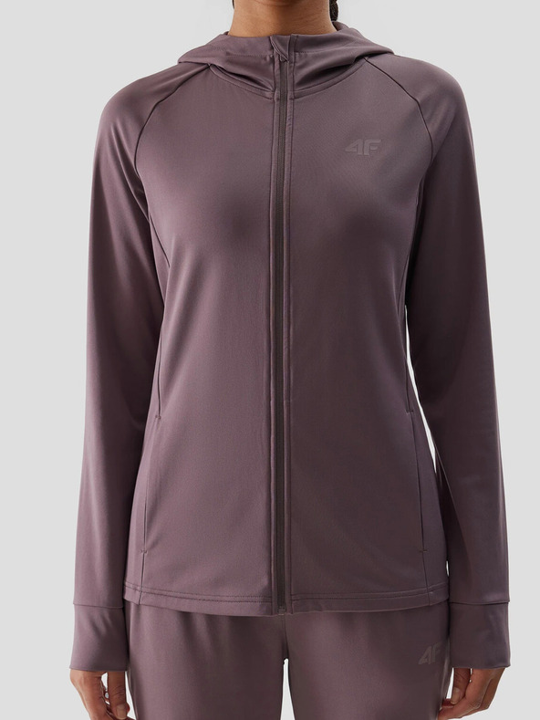 4F Dámská sportovní rychleschnoucí rozepínací mikina s kapucí 4F