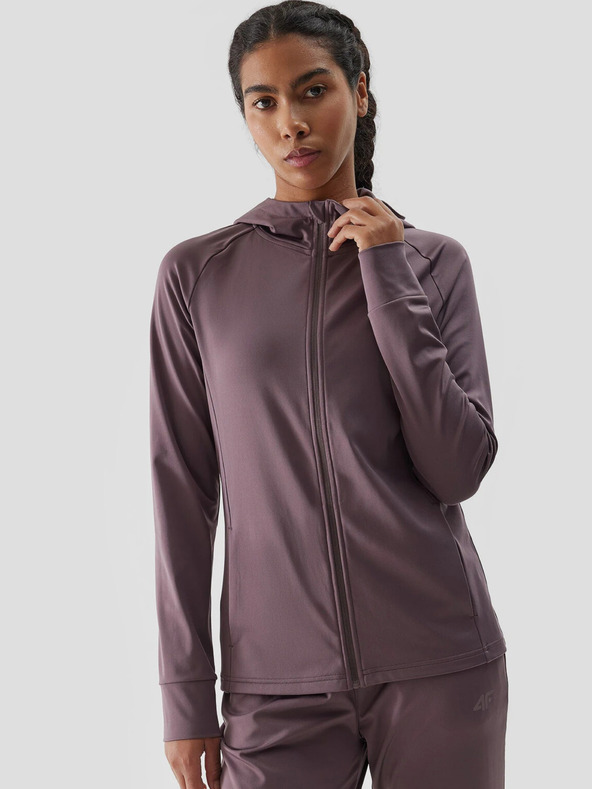 4F Dámská sportovní rychleschnoucí rozepínací mikina s kapucí 4F