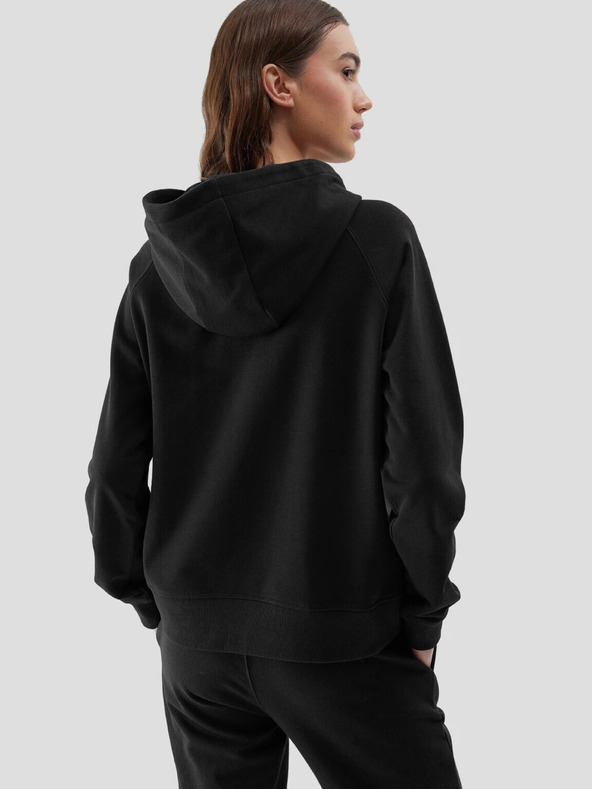 4F Dámská tepláková mikina bez zapínání a s kapucí 4F