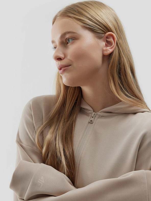 4F Dámská mikina s kapucí a zipem 4F
