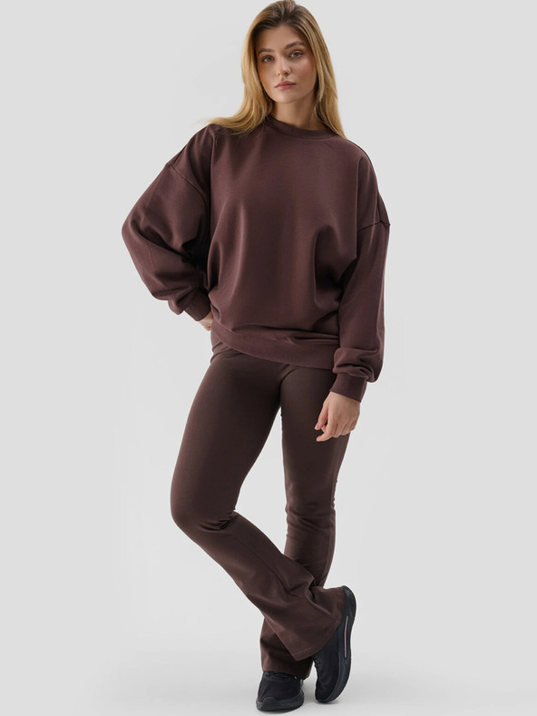 4F Dámská tepláková mikina oversize bez zapínání a bez kapuce 4F