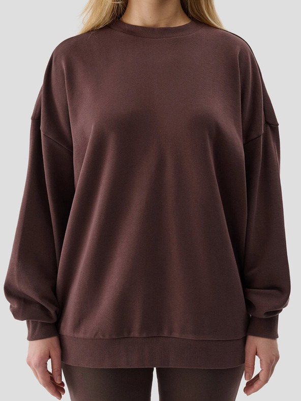 4F Dámská tepláková mikina oversize bez zapínání a bez kapuce 4F