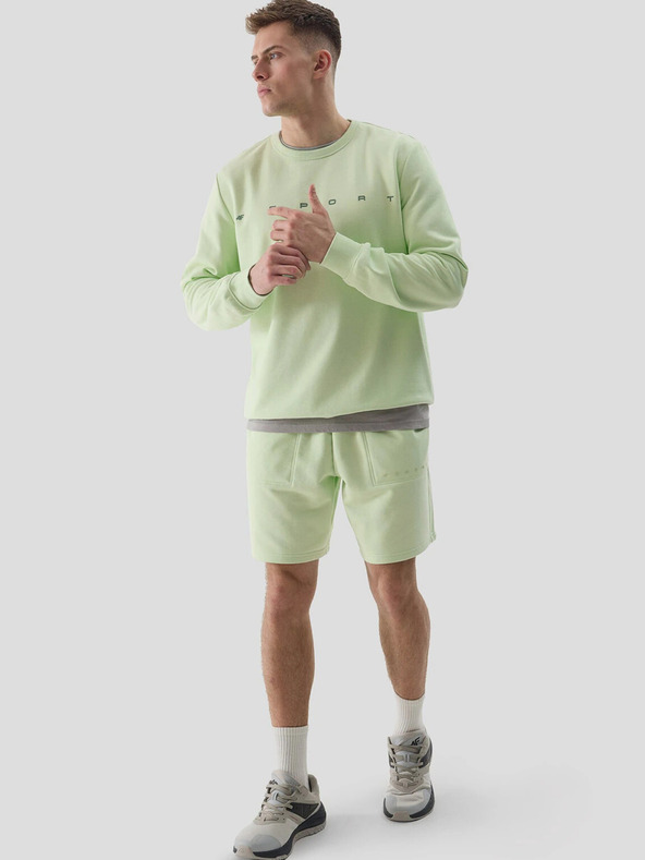 4F Pánská tepláková mikina bez zapínání a bez kapuce 4F