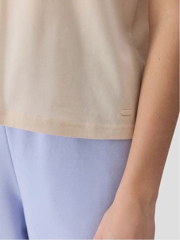 4F Dámské hladké tričko s organickou bavlnou 4F