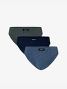 Atlantic Pánské sportovní slipy ATLANTIC 3-PACK - grafit, námořnická modř, denim