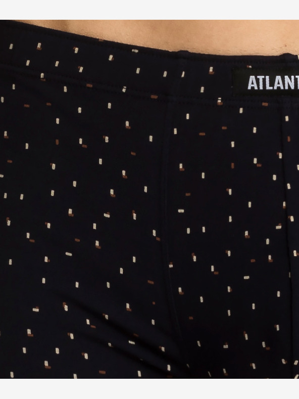 Atlantic 3-BALENÍ Pánské boxerky ATLANTIC - tmavě modré, červené, tmavě modré
