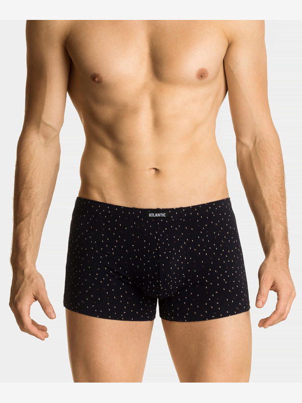 Atlantic 3-BALENÍ Pánské boxerky ATLANTIC - tmavě modré, červené, tmavě modré