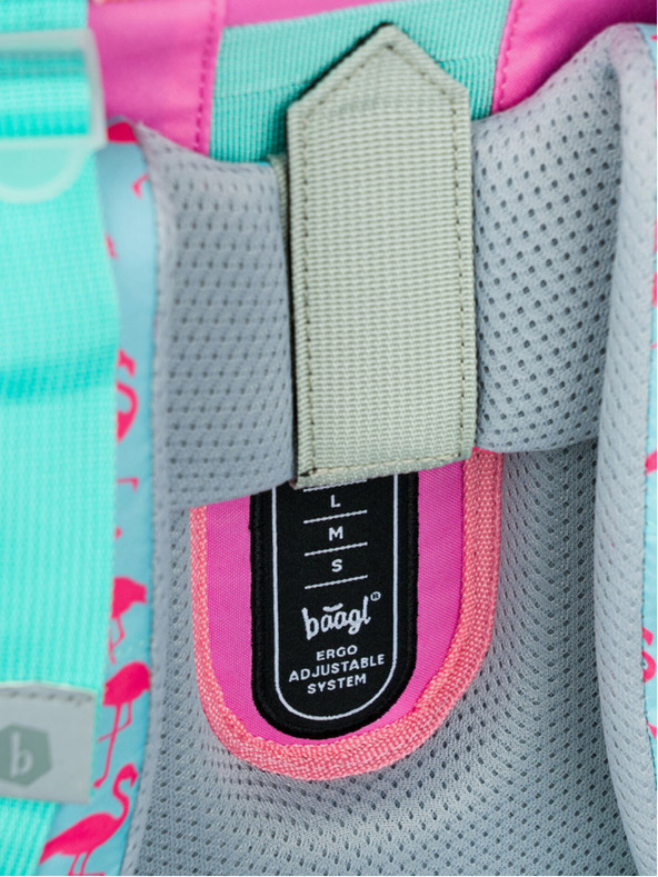 BAAGL  Růžová školní aktovka Zippy Baagl Plameňák