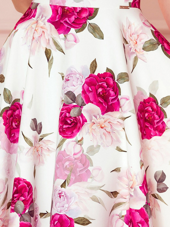 numoco Šaty - srdcovitý výstřih - Růže Numoco