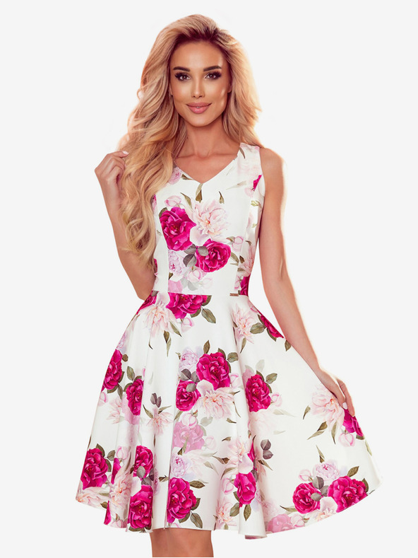 numoco Šaty - srdcovitý výstřih - Růže Numoco