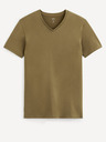 Celio Hnědé basic tričko Celio Neuniv