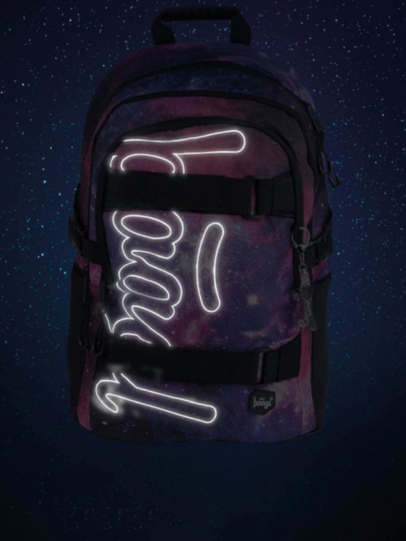 BAAGL  Fialový 3 set skate galaxy: batoh, penál, sáček Baagl