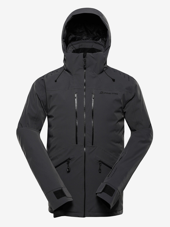 ALPINE PRO Pánská lyžařská bunda s membránou ptx snow ALPINE PRO REAS dk.true gray