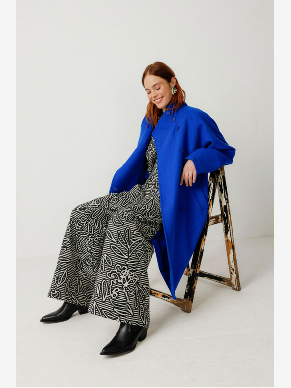 SKFK Modrý dámský kabát SKFK