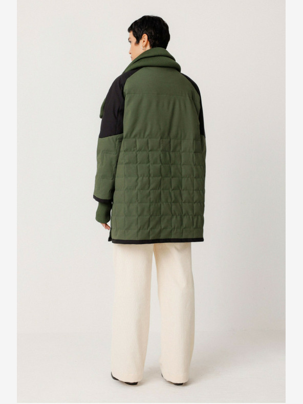 SKFK Zelený dámský zimní kabát SKFK