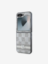 DKNY DKNY PU Leather Checkered Pattern and Stripe Zadní Kryt pro Samsung Galaxy Z Flip 6 Beige