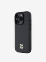 DKNY DKNY PU Leather Repeat Pattern Stack Logo MagSafe Zadní Kryt pro iPhone 16 Pro Black