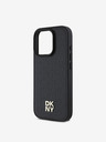 DKNY DKNY PU Leather Repeat Pattern Stack Logo MagSafe Zadní Kryt pro iPhone 16 Pro Black