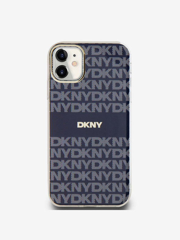 DKNY PC/TPU Repeat Pattern Tonal Stripe Magsafe Zadní Kryt pro iPhone 11 Blue DKNY