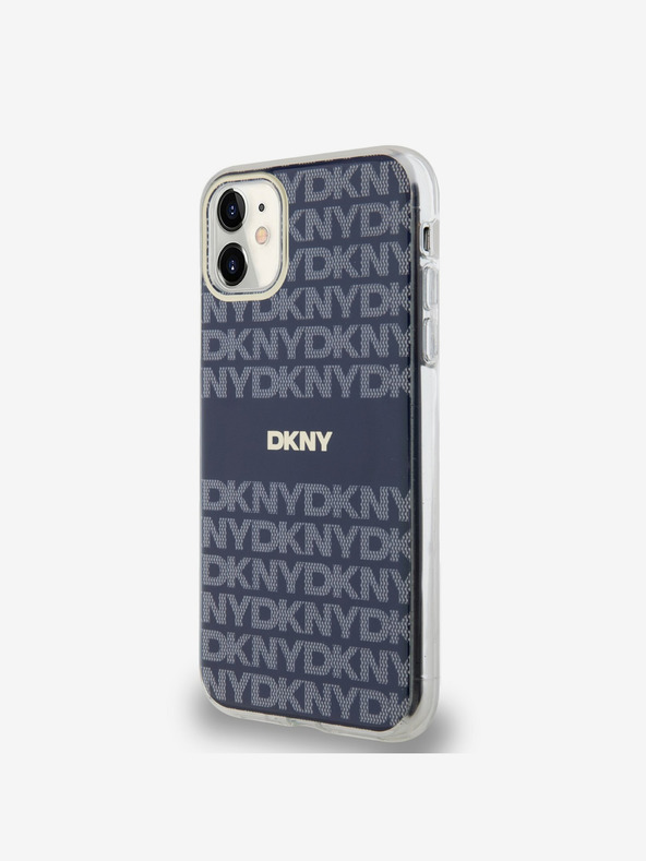 DKNY PC/TPU Repeat Pattern Tonal Stripe Magsafe Zadní Kryt pro iPhone 11 Blue DKNY