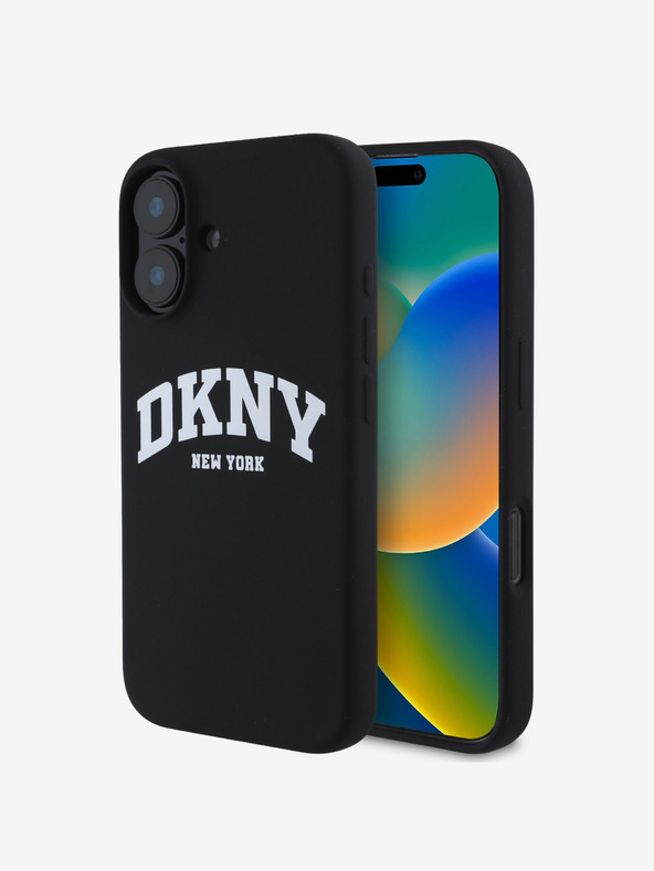 DKNY DKNY Liquid Silicone Arch Logo MagSafe Zadní Kryt pro iPhone 16 Black