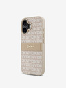 DKNY DKNY PU Leather Repeat Pattern Tonal Stripe Zadní Kryt pro iPhone 16 Plus Pink